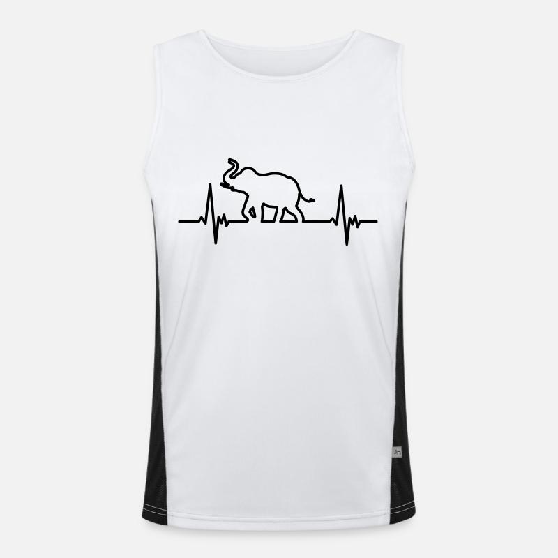 elephant - Men's Functional Contrast Tank Top  - white/black
