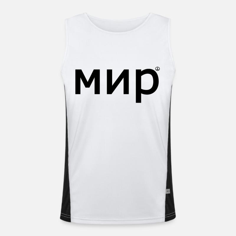 Frieden Funktionelles Kontrast-Tank Top für Männer 