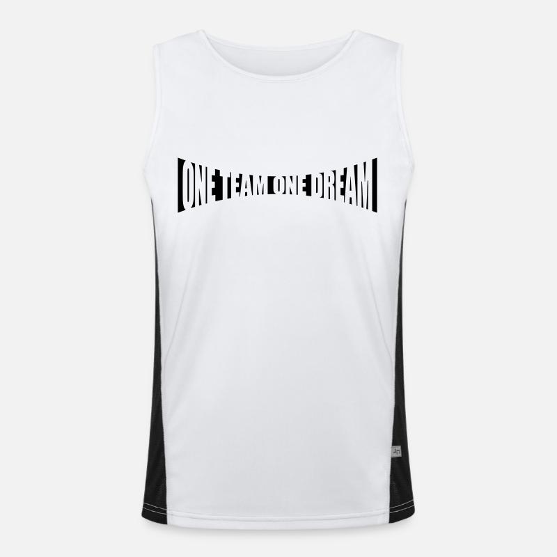 Gebogen One Team Funktionelles Kontrast-Tank Top für Männer 
