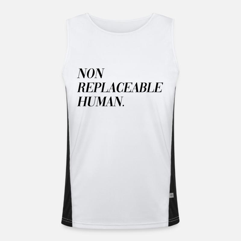 Non Replaceable Human Men's Functional Contrast Tank Top 