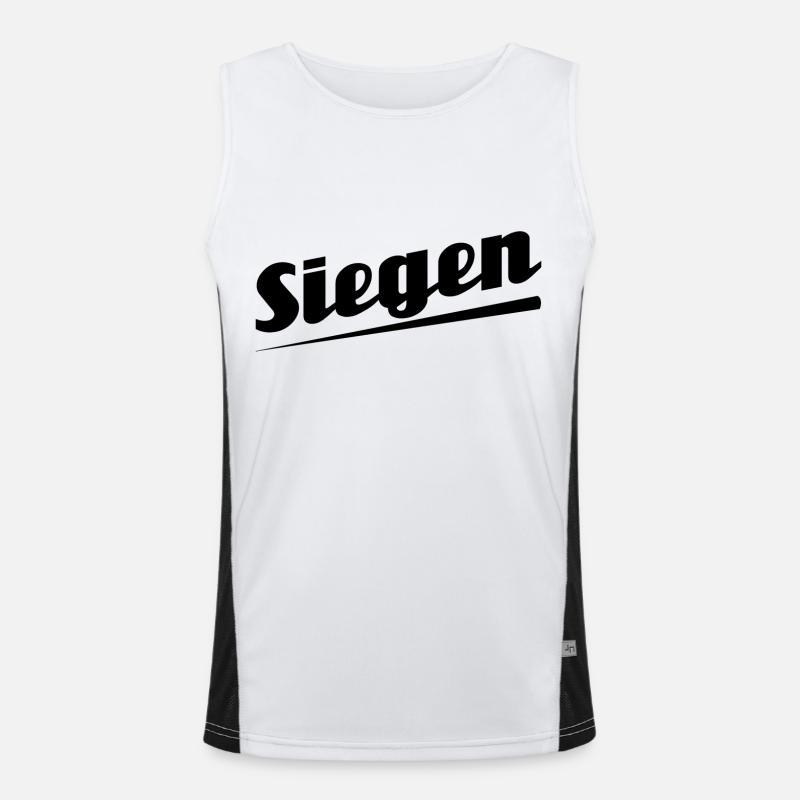 Siegen - Textdesign mit Stadtnamen Funktionelles Kontrast-Tank Top für Männer 