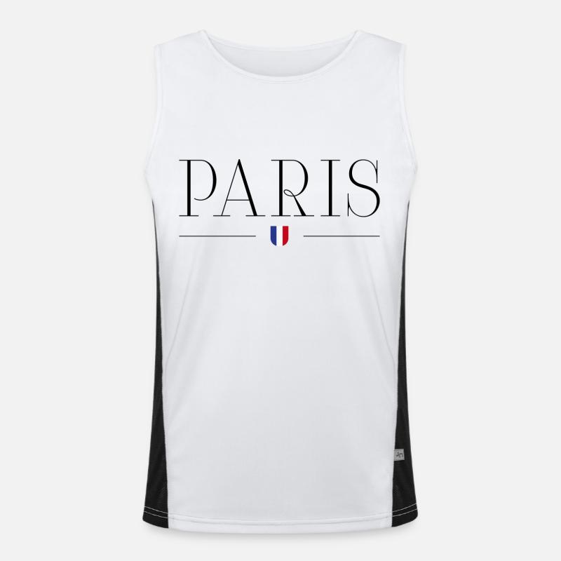 Frankreich Paris Funktionelles Kontrast-Tank Top für Männer 