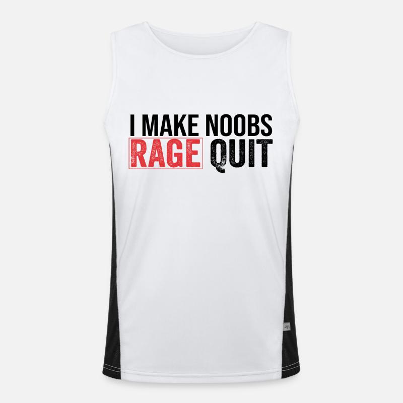 je fais noobs ragequit Débardeur respirant contrasté Homme 