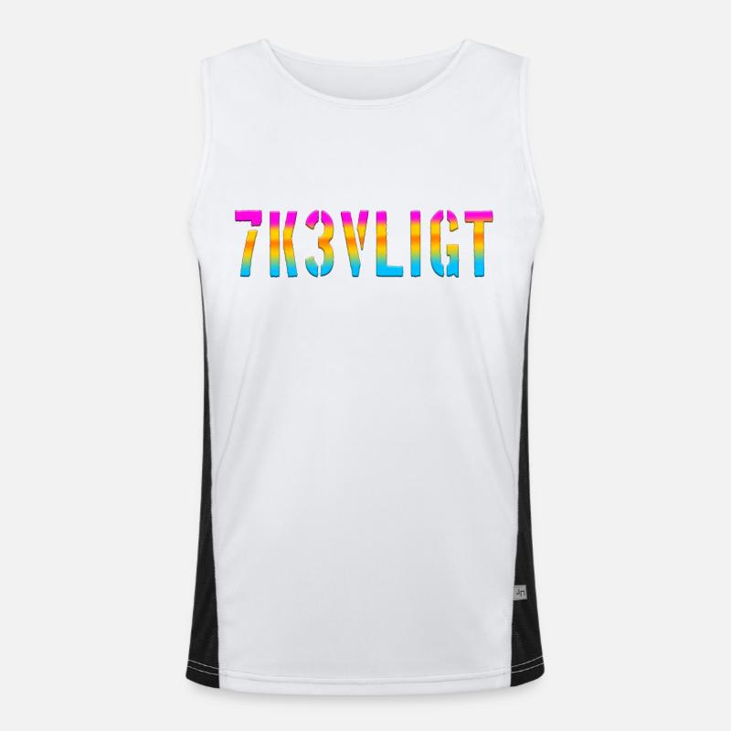 sms chat language fortifications english three 3 three Men's Functional Contrast Tank Top 