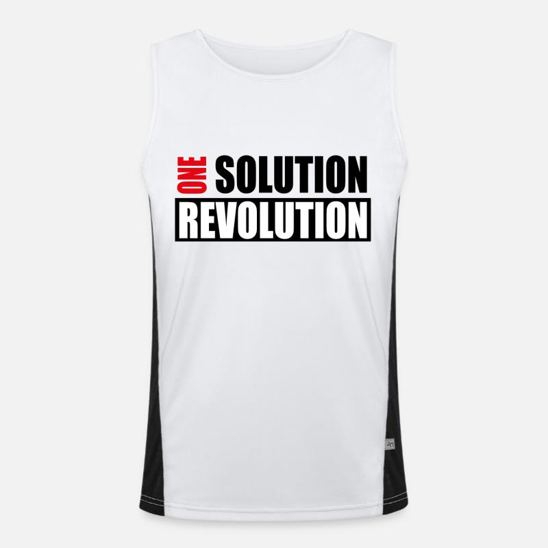 One Solution Revolution Funktionelles Kontrast-Tank Top für Männer 