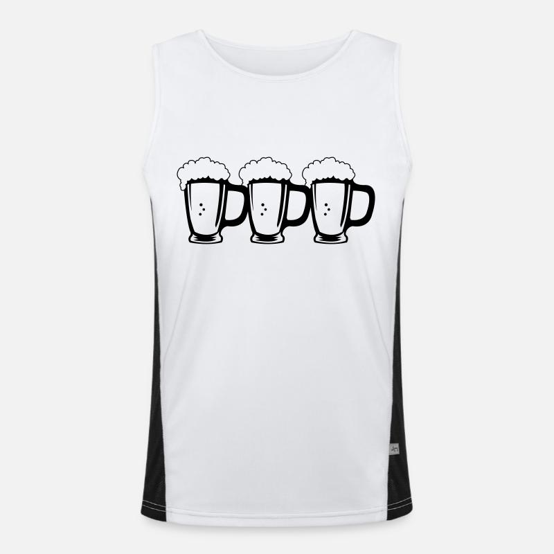 Biergläser Funktionelles Kontrast-Tank Top für Männer 