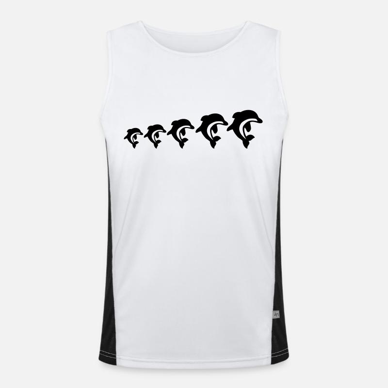 Dolphin Family Men's Functional Contrast Tank Top 