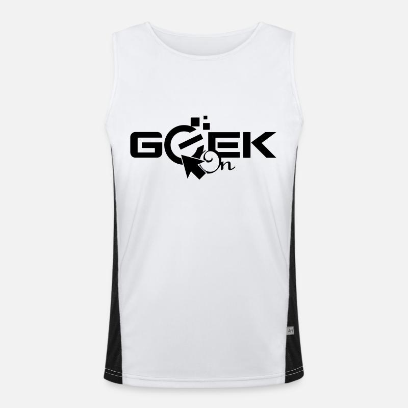 Geen On À propos de Nerd fan de PC Débardeur respirant contrasté Homme 