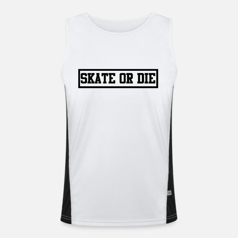 Skate or Die Funktionelles Kontrast-Tank Top für Männer 