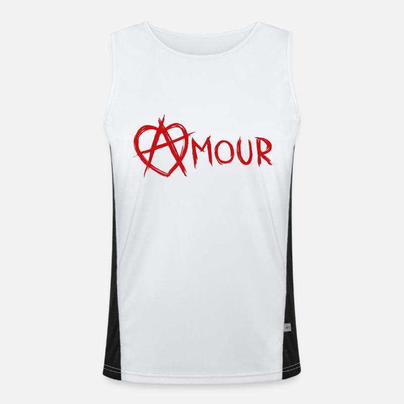 Liebe Funktionelles Kontrast-Tank Top für Männer 