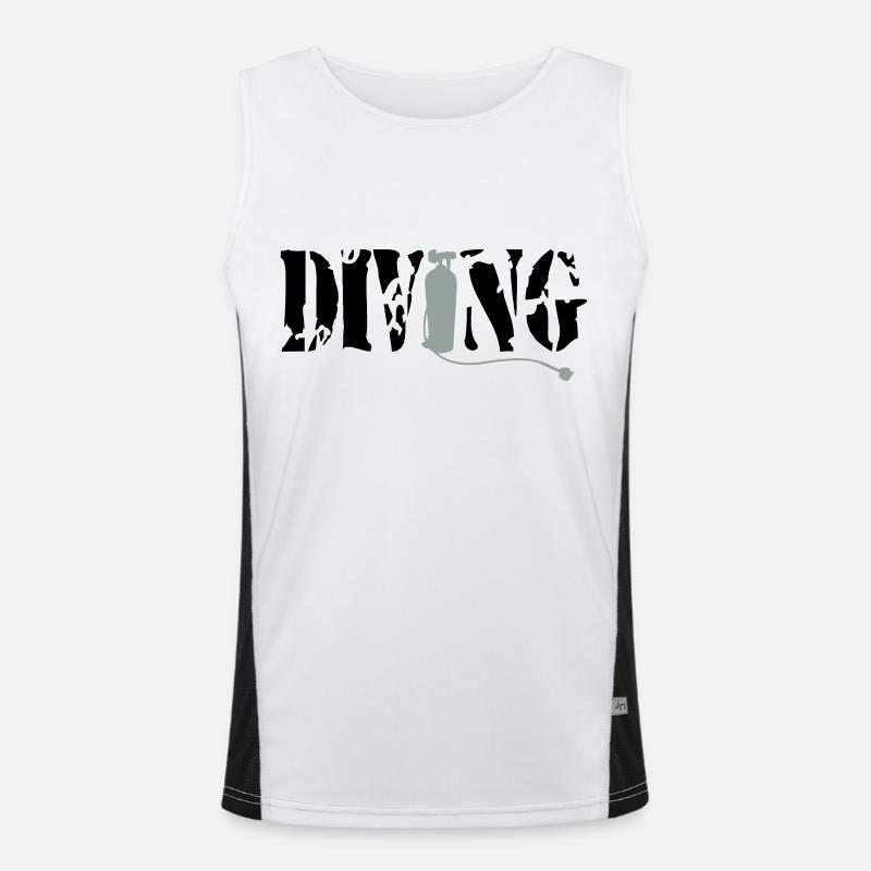 Diving Funktionelles Kontrast-Tank Top für Männer 