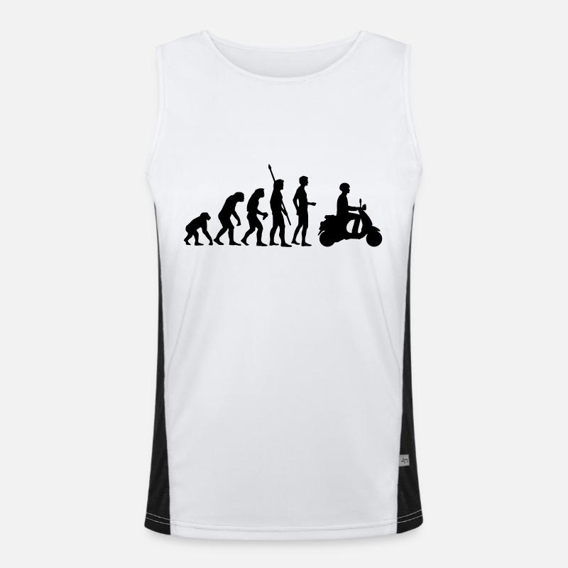 evolution_ - Men's Functional Contrast Tank Top  - white/black
