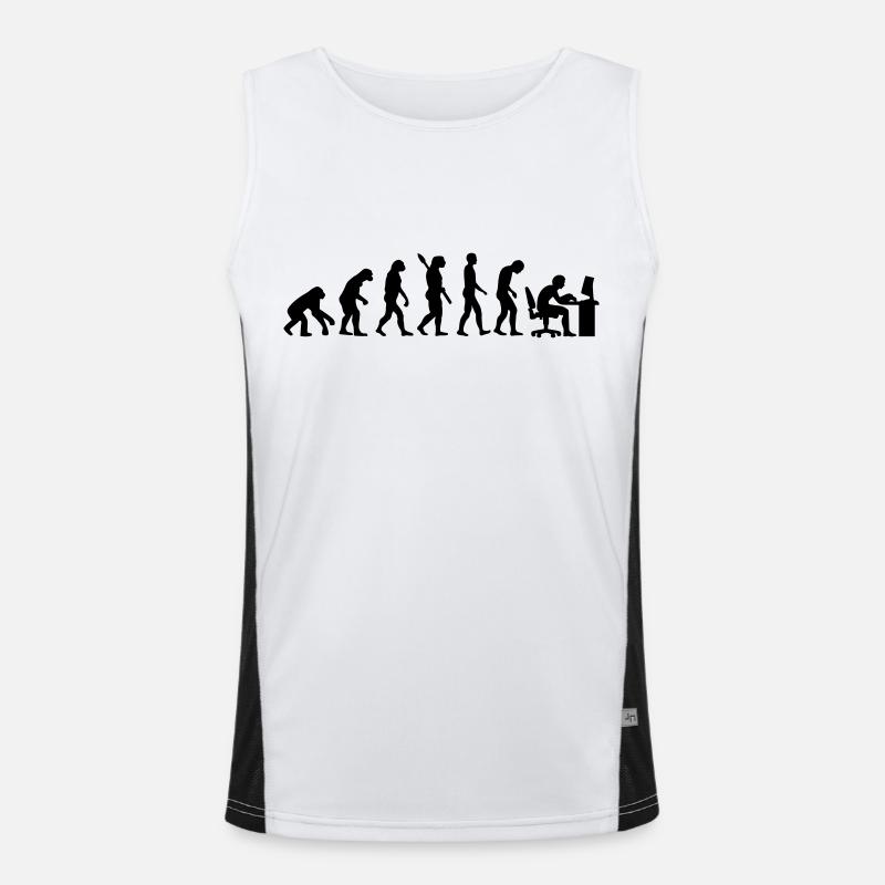 Evolution computer - Men's Functional Contrast Tank Top  - white/black