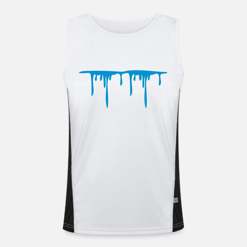 water_dropping_pattern Men's Functional Contrast Tank Top 