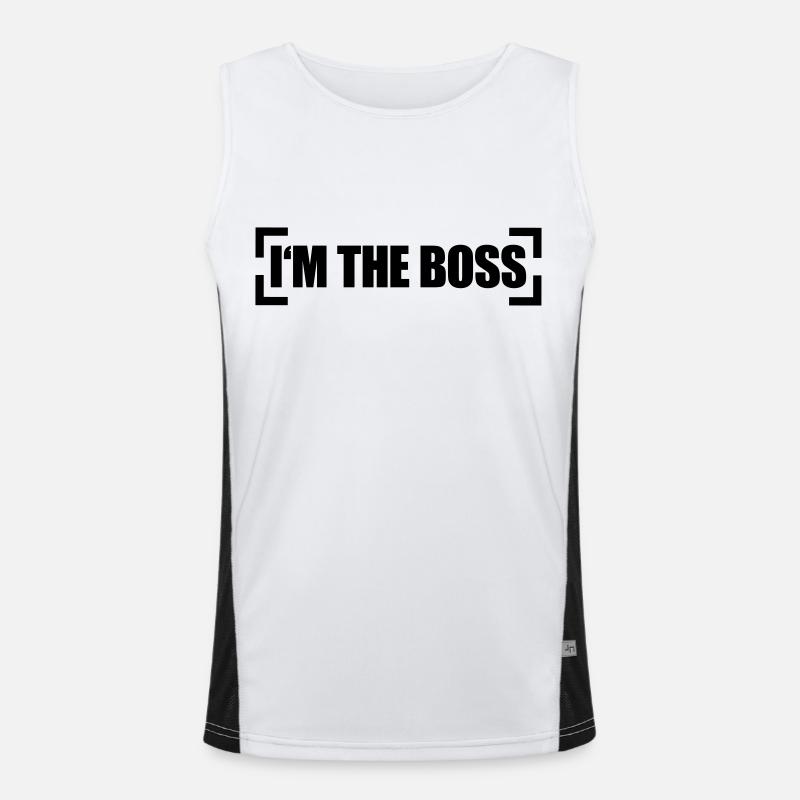 I'm The Boss Men's Functional Contrast Tank Top 