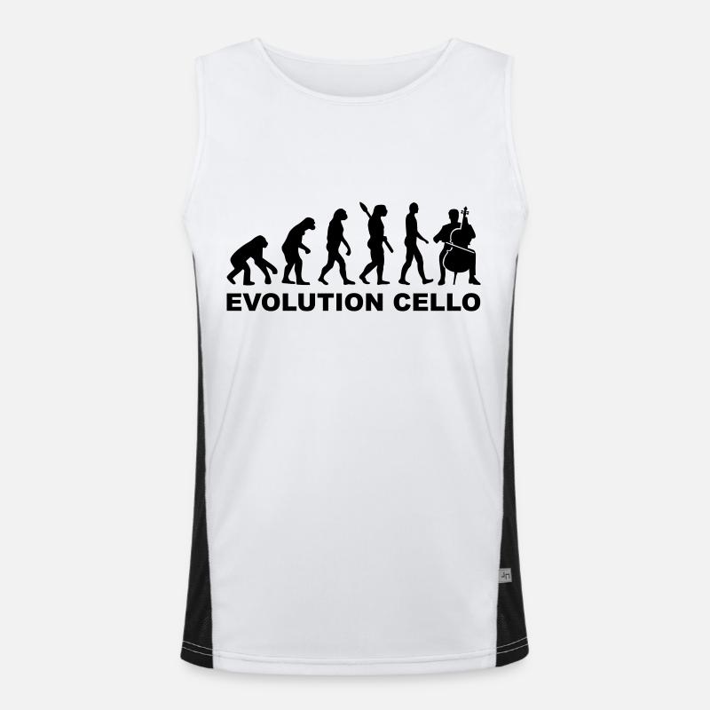 Evolution Cello - Men's Functional Contrast Tank Top  - white/black