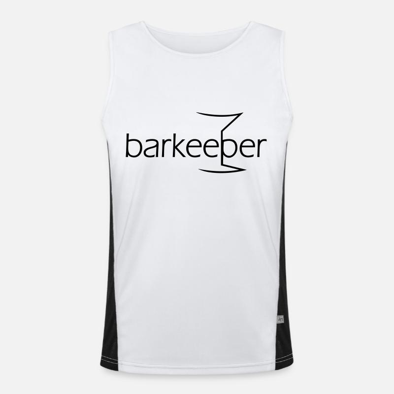 barkeeper (e, 1c) - Men's Functional Contrast Tank Top  - white/black
