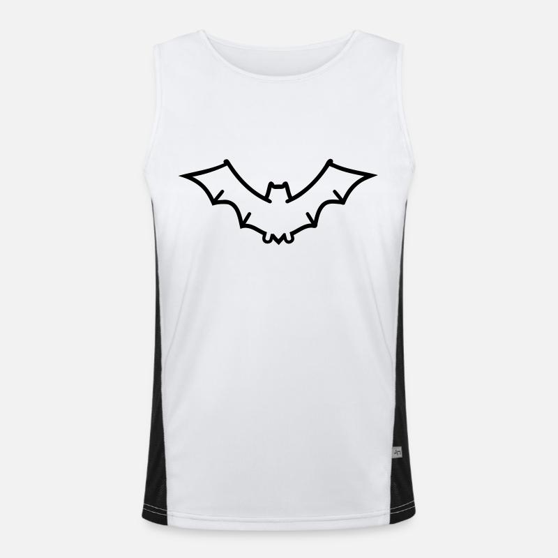 Bat - Men's Functional Contrast Tank Top  - white/black