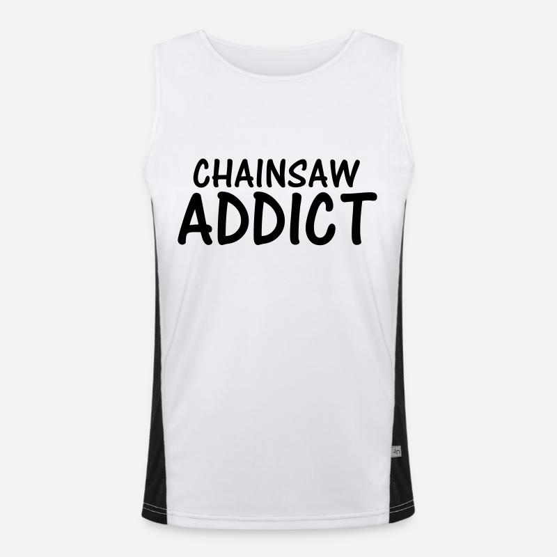 chainsaw addict Men's Functional Contrast Tank Top 