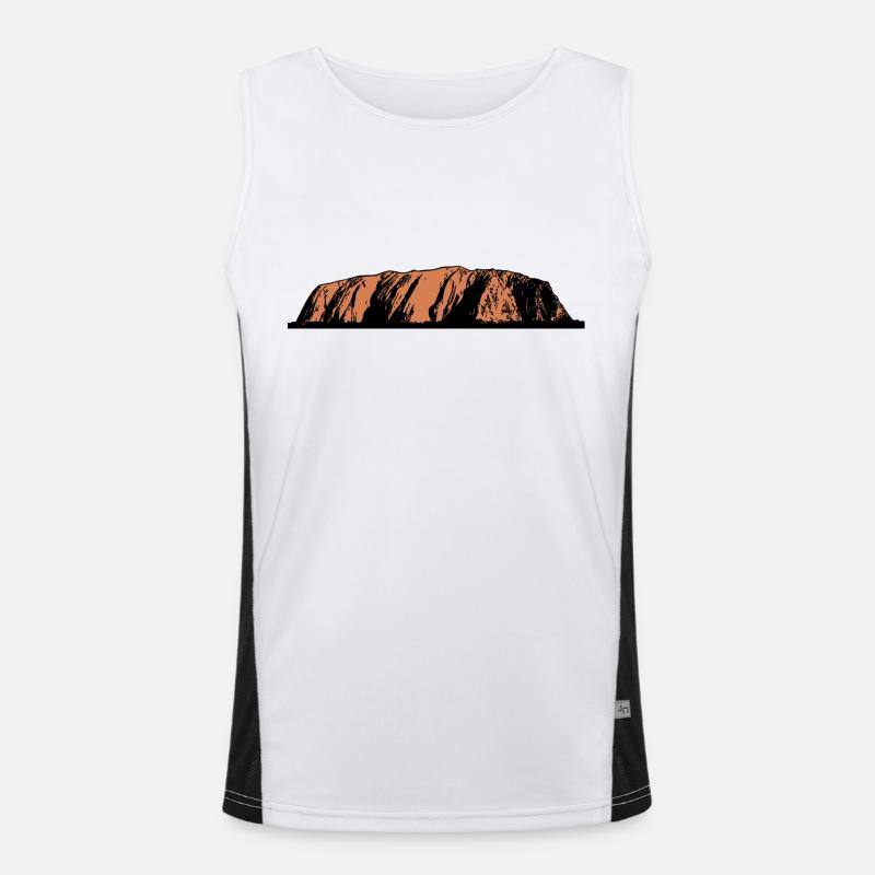 Ayers Rock - Australia Funktionelles Kontrast-Tank Top für Männer 