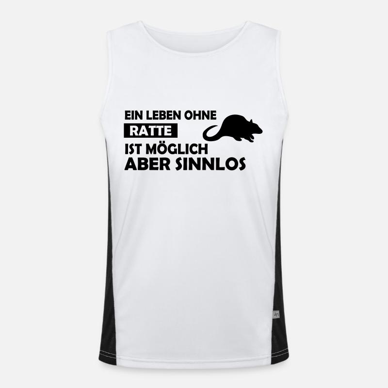 ein leben ohne ratte Funktionelles Kontrast-Tank Top für Männer 