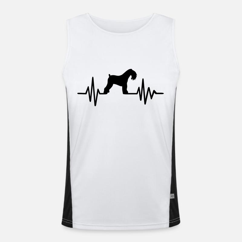 Kerry Blue Terrier - Men's Functional Contrast Tank Top  - white/black