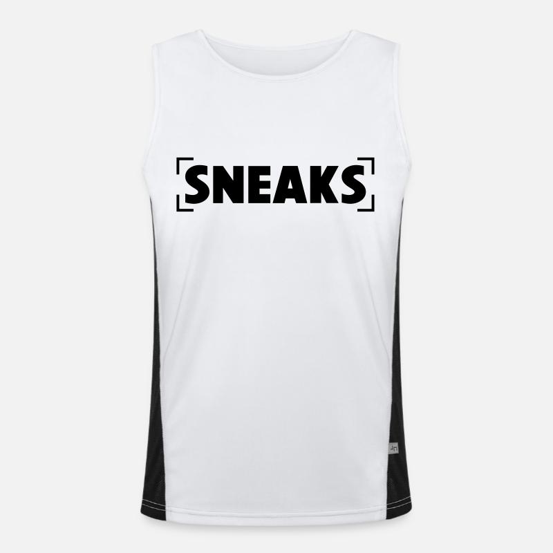 SNEAKS - Men's Functional Contrast Tank Top  - white/black