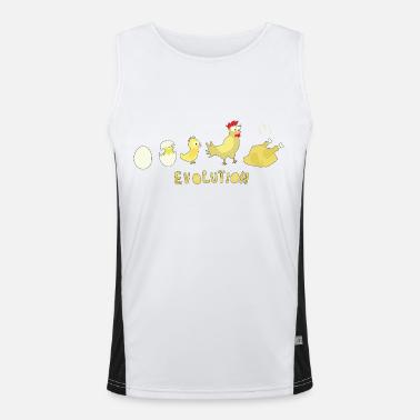 Evolution Egg Pollo Arrosto Pollo Barbecue Canotta sportiva da uomo in contrasto cromatico 