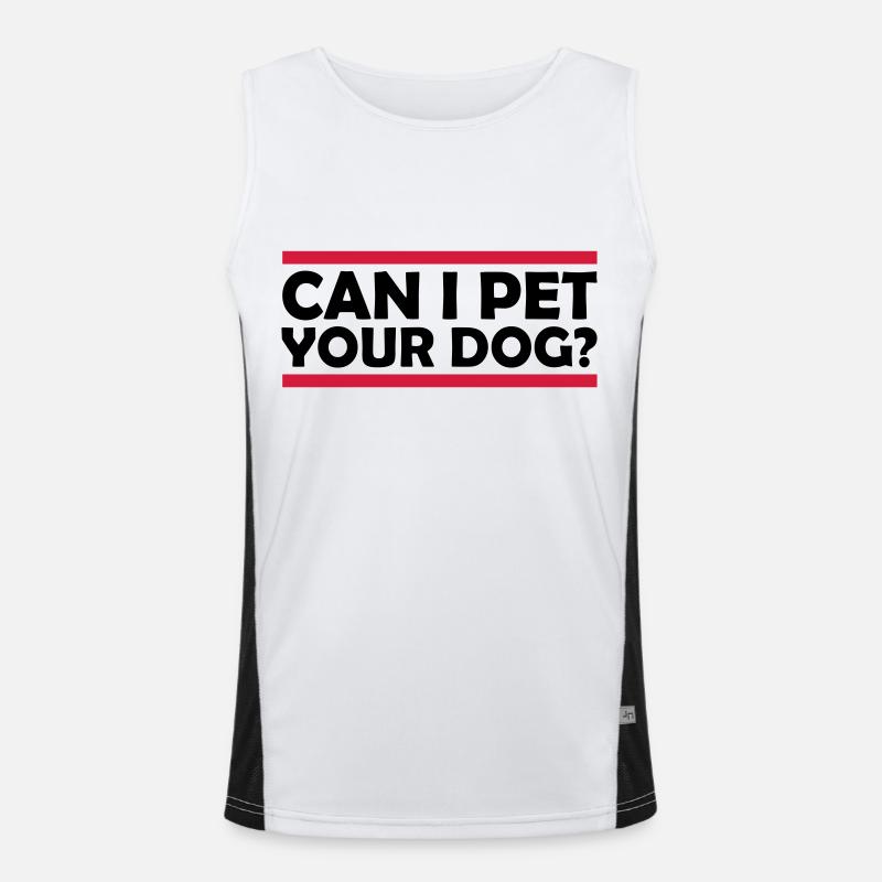 Pet your Dog saying Men's Functional Contrast Tank Top 