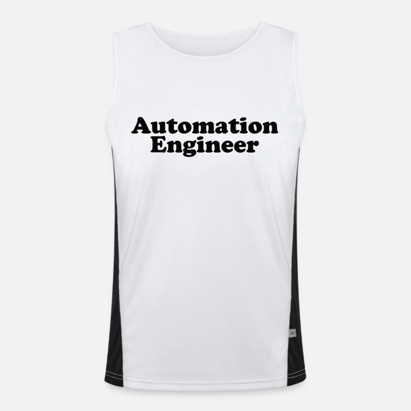 Automation Technician PLC Programmer - Men's Functional Contrast Tank Top  - white/black
