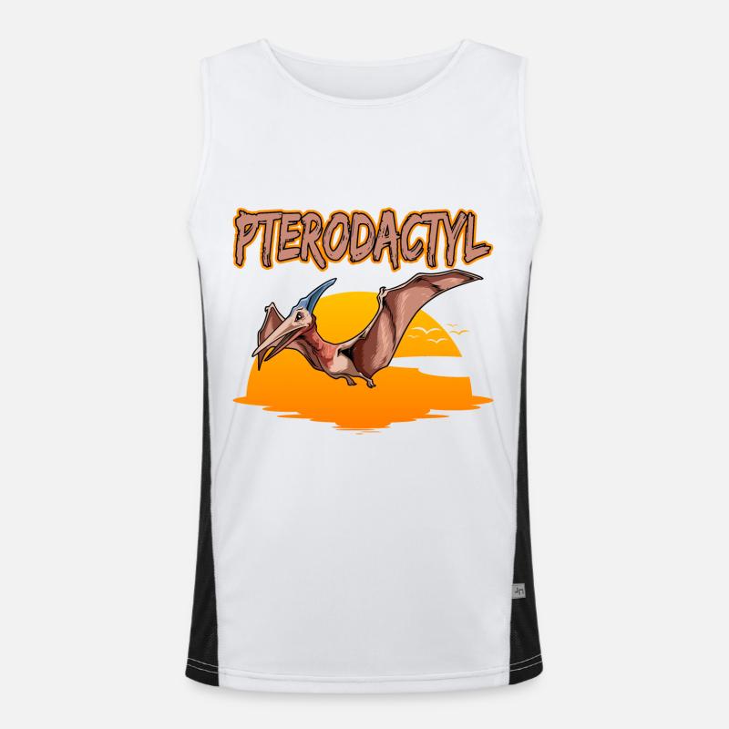 Pterodactyl Pteranodon Peteinosaurus Funktionelles Kontrast-Tank Top für Männer 