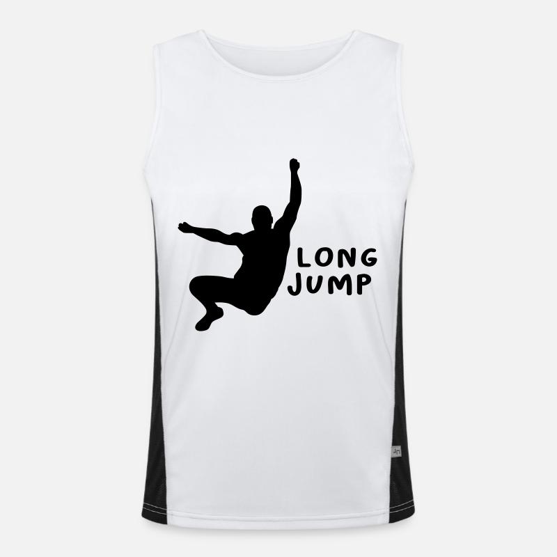 Weitsprung Design Geschenk Funktionelles Kontrast-Tank Top für Männer 
