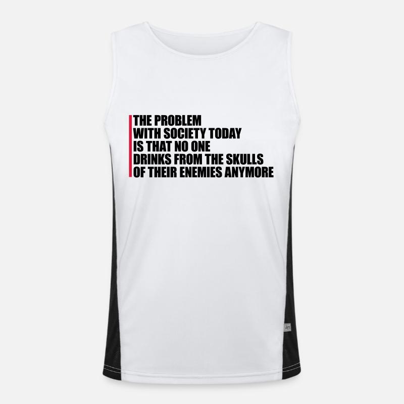 drinks from enemies skulls Men's Functional Contrast Tank Top 