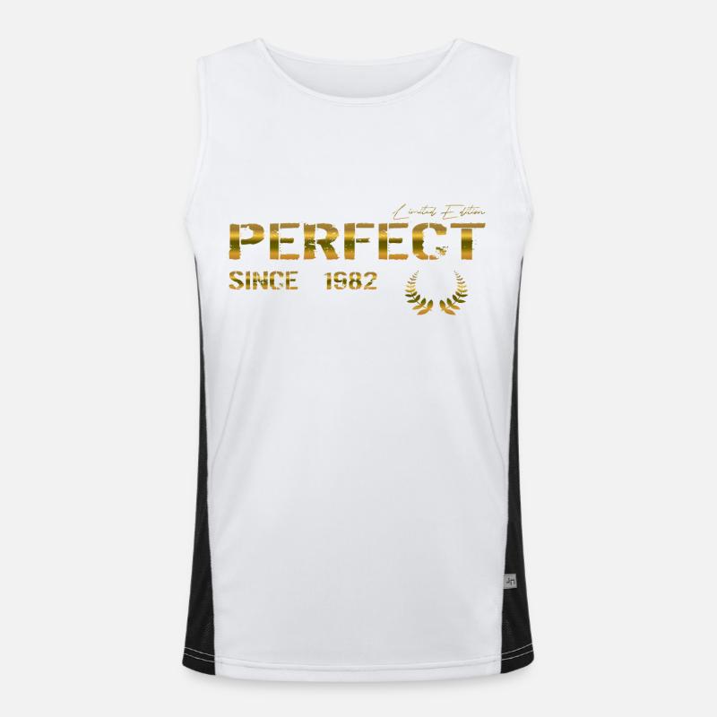 Perfect since 1982 Funktionelles Kontrast-Tank Top für Männer 