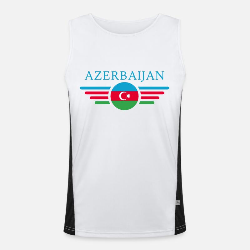 Aserbaidschan Funktionelles Kontrast-Tank Top für Männer 