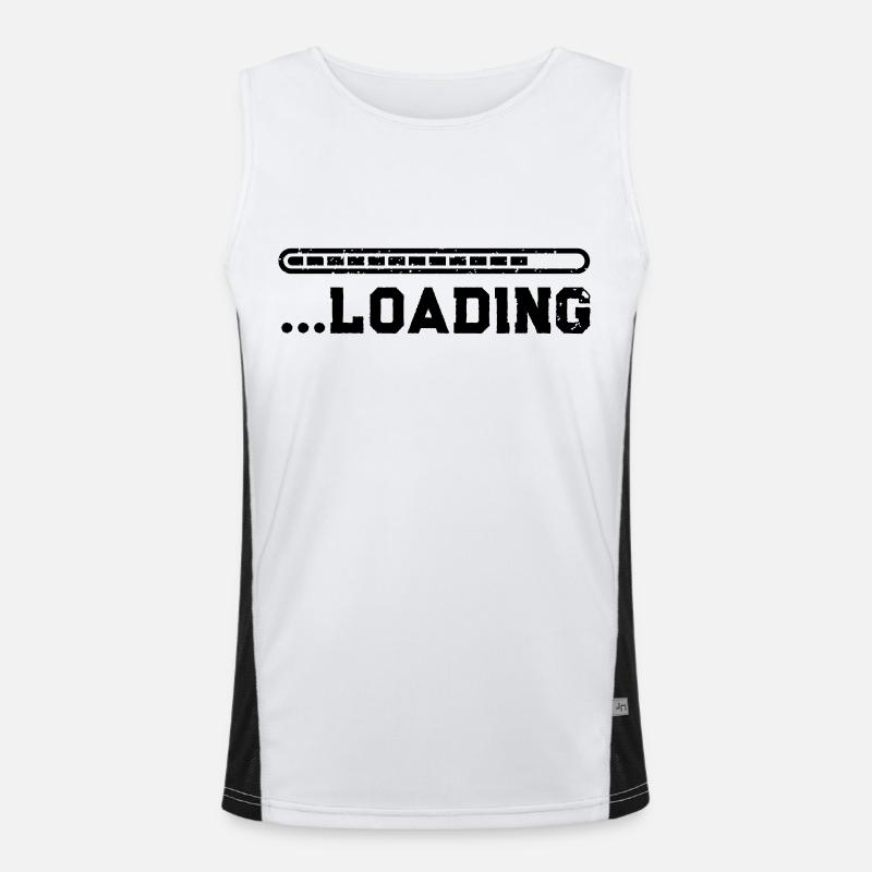 Loading - Men's Functional Contrast Tank Top  - white/black