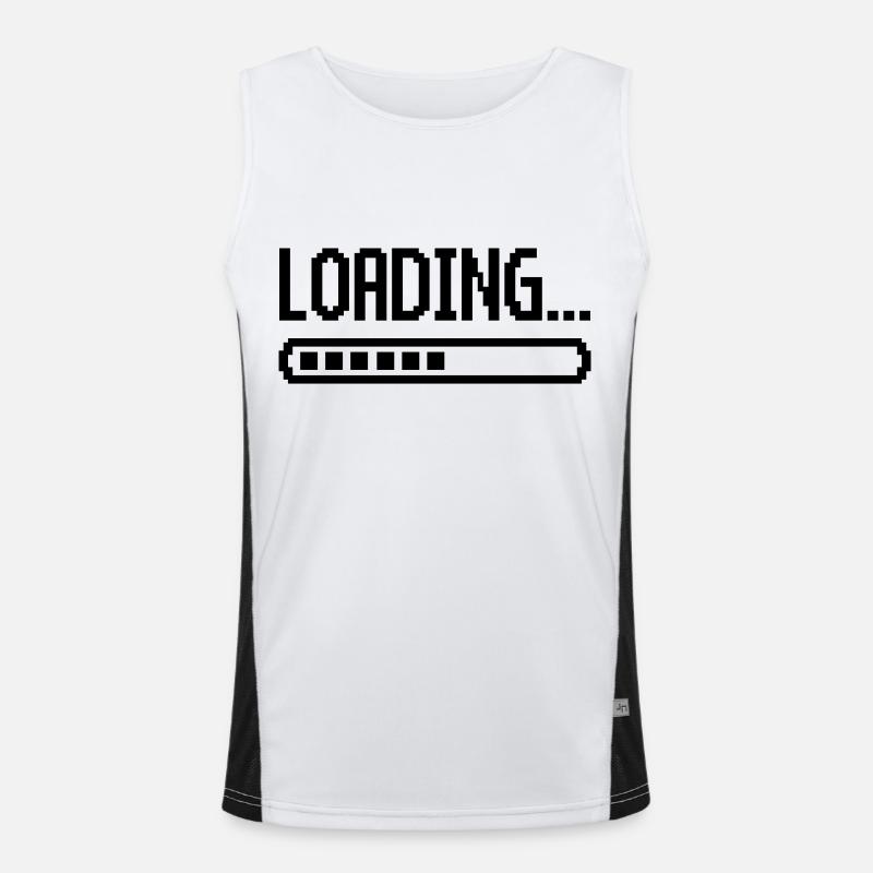 Loading - Men's Functional Contrast Tank Top  - white/black