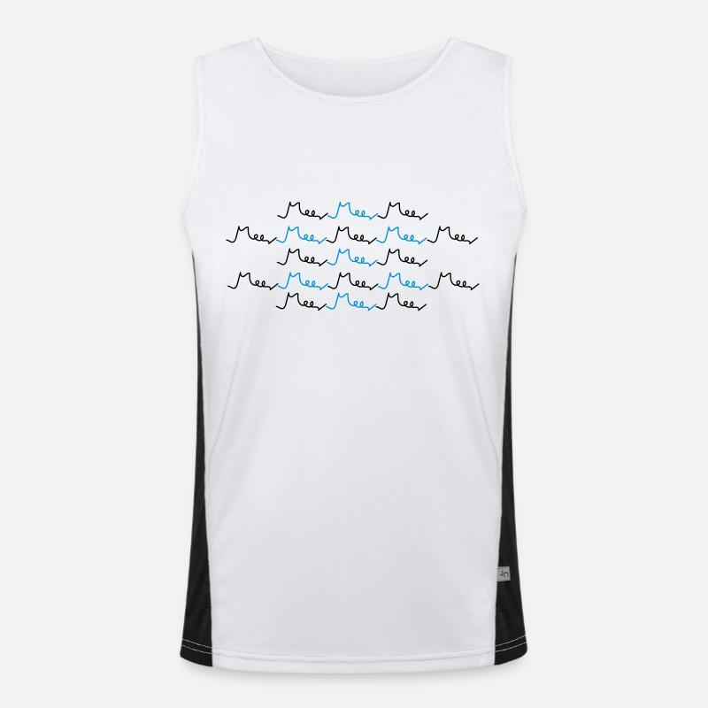 Sea Typography (b) Men's Functional Contrast Tank Top 