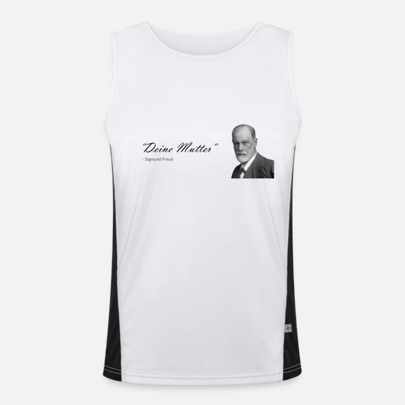 "Deine Mutter" Sigmund freund Funktionelles Kontrast-Tank Top für Männer 
