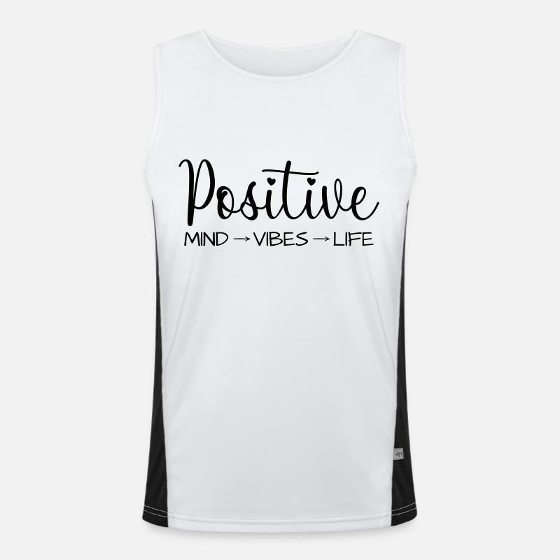 Positive Gedanken Funktionelles Kontrast-Tank Top für Männer 