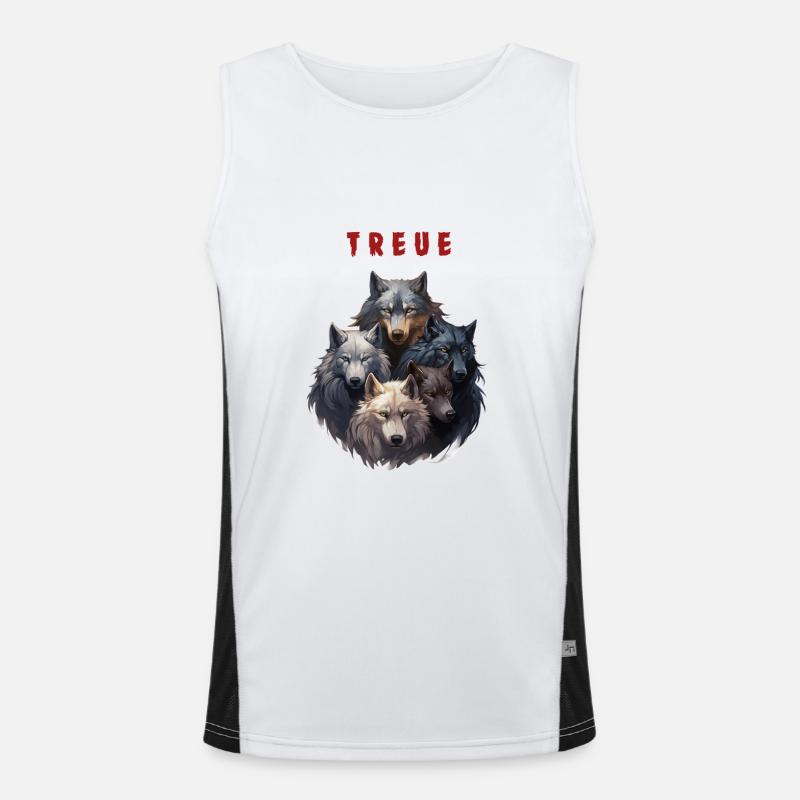 Loyal Wolf Pack Men's Functional Contrast Tank Top 