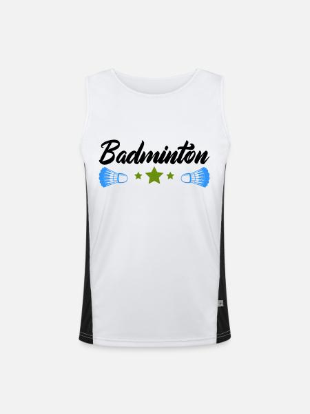 badminton - Débardeur respirant contrasté Homme - blanc/noir