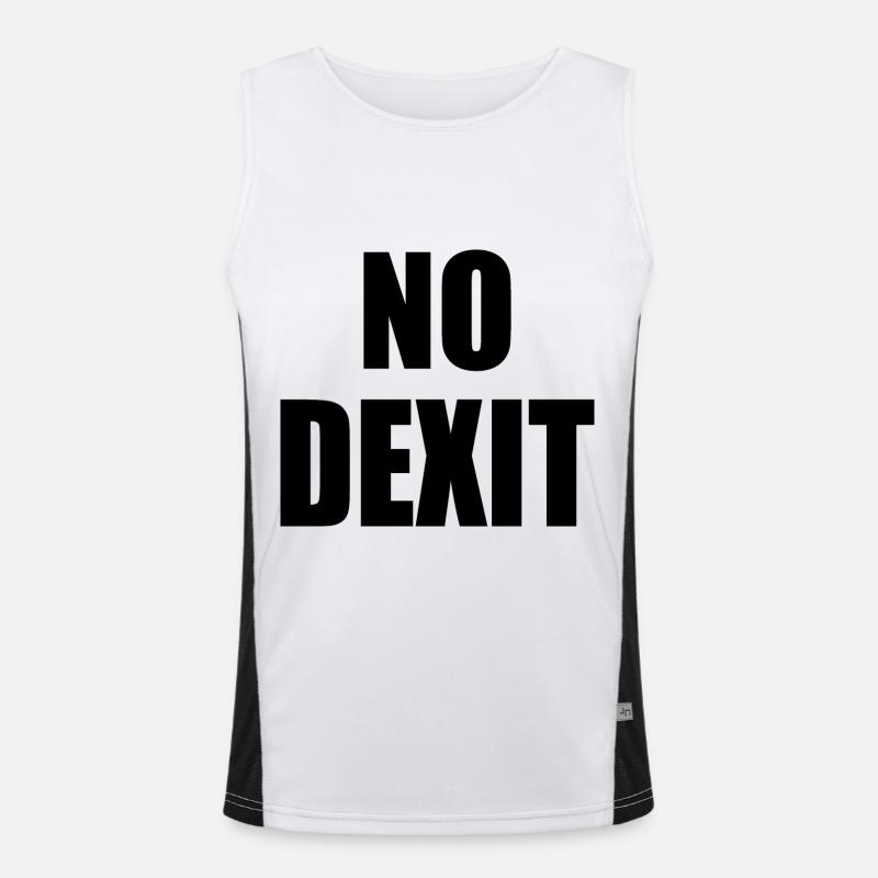 No dexit - Men's Functional Contrast Tank Top  - white/black