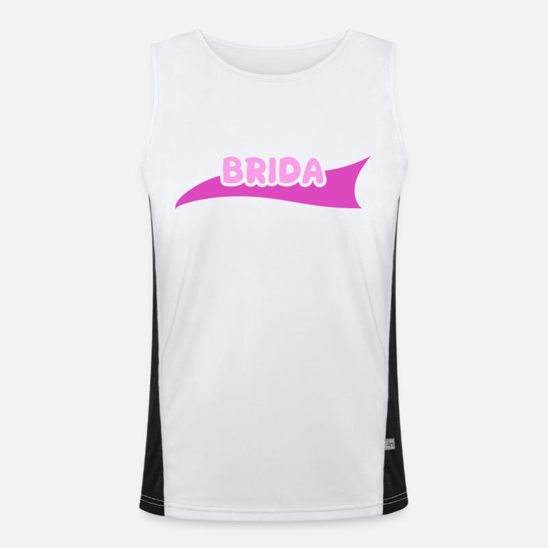 Gift for Brida - Men's Functional Contrast Tank Top - white/black