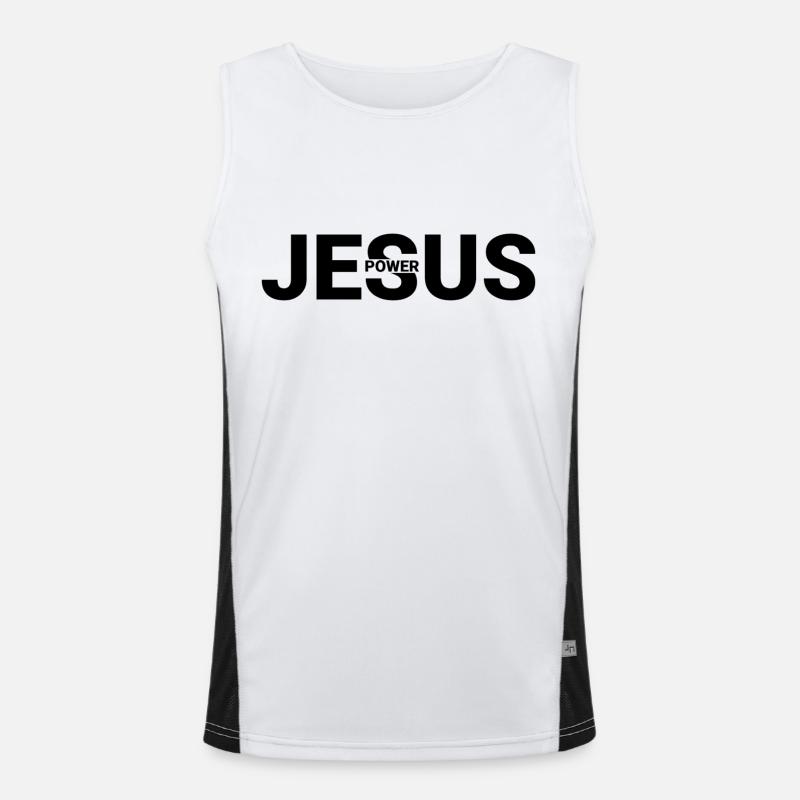 Jesus MACHT Funktionelles Kontrast-Tank Top für Männer 