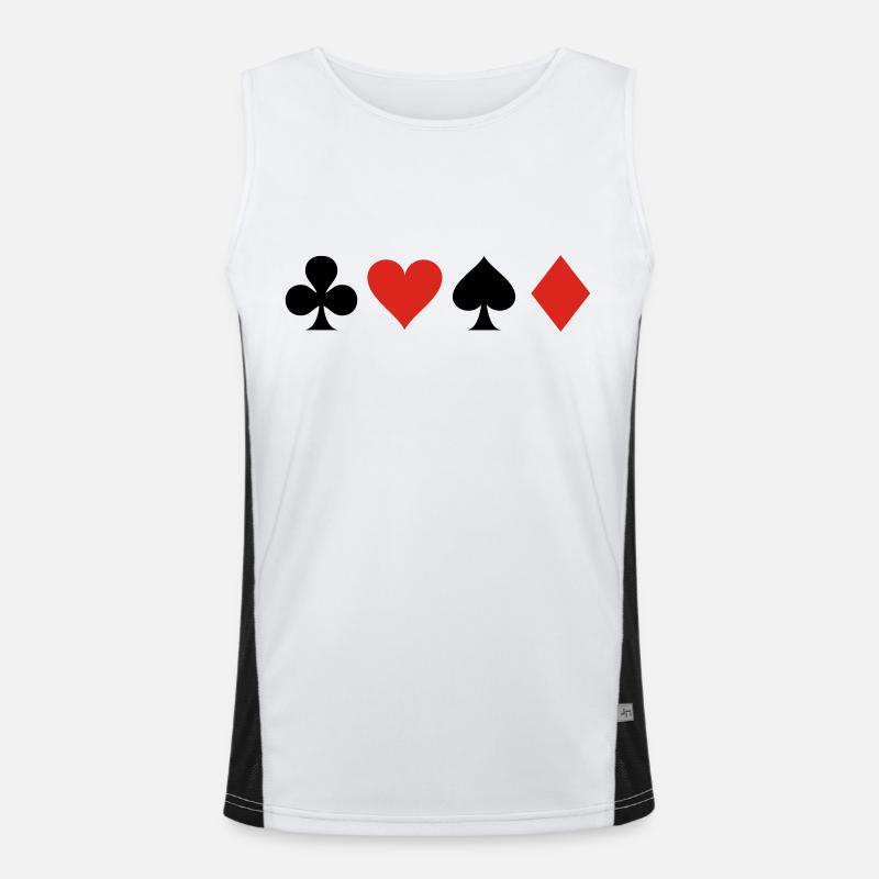 Karten Funktionelles Kontrast-Tank Top für Männer 
