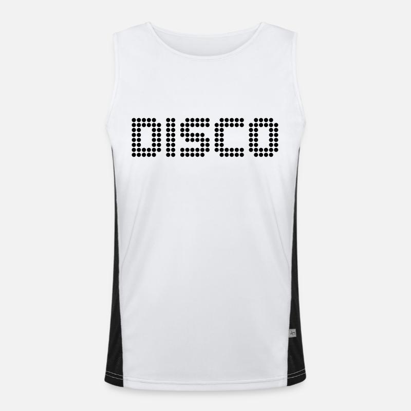 Disco - Men's Functional Contrast Tank Top  - white/black