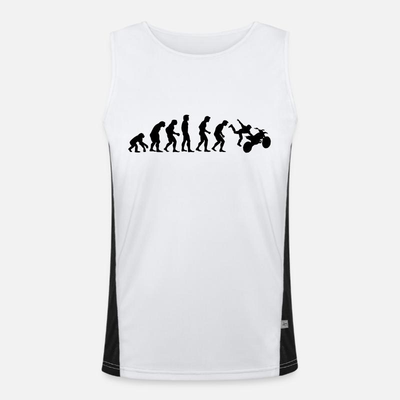 motocross_evolution - Men's Functional Contrast Tank Top  - white/black