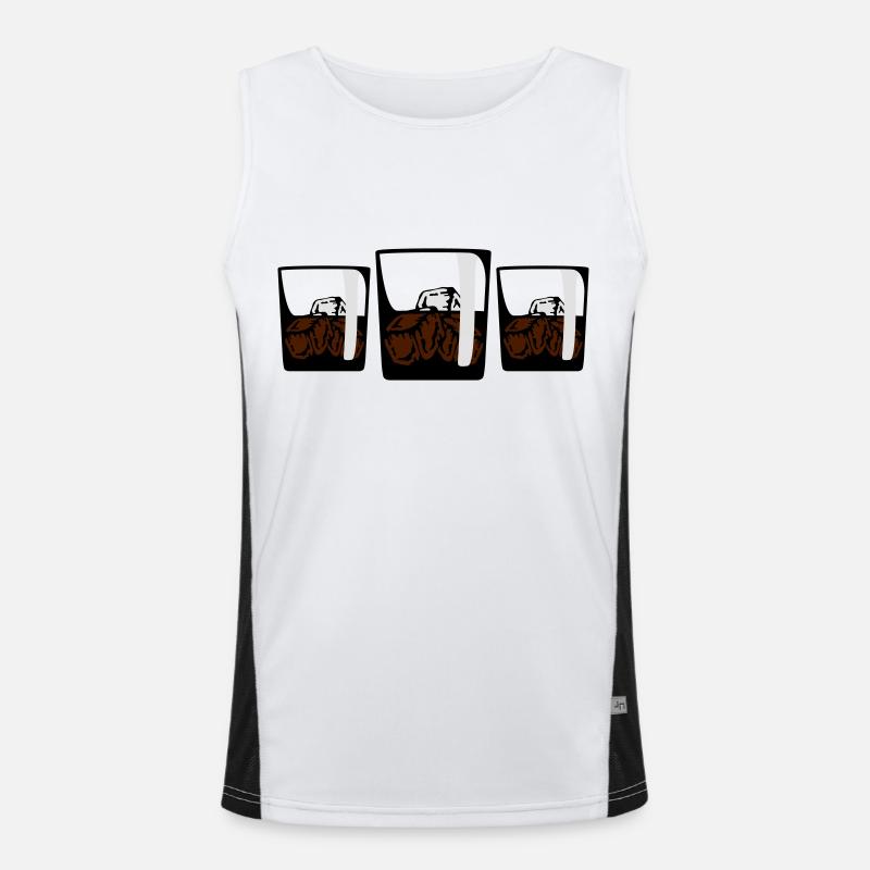 3 Drinks Débardeur respirant contrasté Homme 