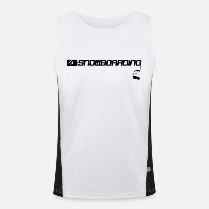 Snowboard,Snowboarder,Ski,Skiing,Apres Ski,Powder Funktionelles Kontrast-Tank Top für Männer 